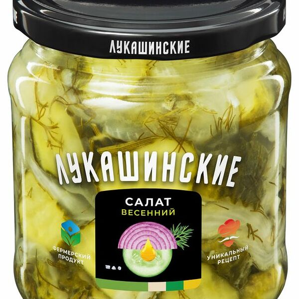Салат из свежих огурчиков Лукашинские закуски Весенний, 430 г