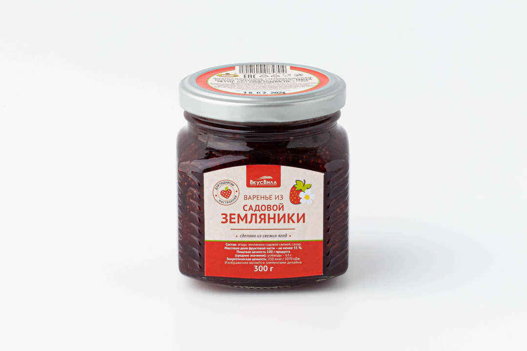 

Варенье ВкусВилл из садовой земляники 300 г