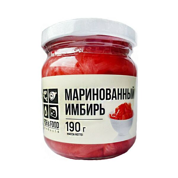 Имбирь маринованный розовый пастер 190г ТМ F&F