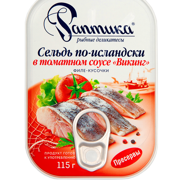 Сельдь Раптика по-исландски филе-кусочки в соусе Викинг 115 г