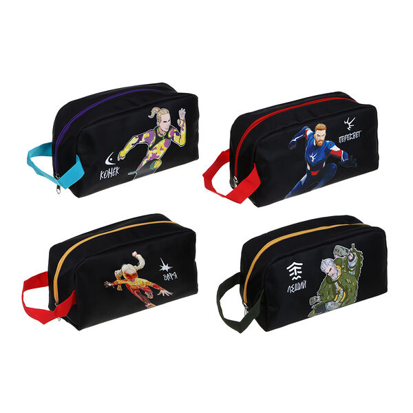 Юl несессер с 2 отделениями, нейлон, полиэстер, 25х13х8,5см, 2-4 цвета, sb2016-6