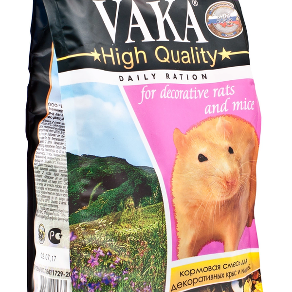ВАКА High Quality корм для крыс и мышей Злаковое ассорти, 500г