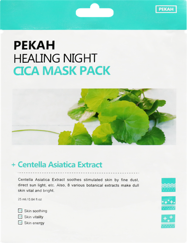 

Маска для лица Pekah Healing Night Вечерняя восстанавливающая с экстрактом центеллы азиатской 25 мл