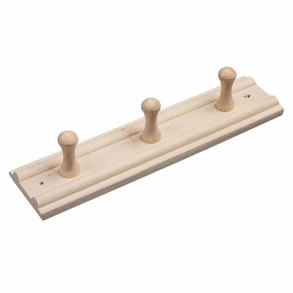 Вешалка Банные штучки трехрожковая липовая, 30х7 см