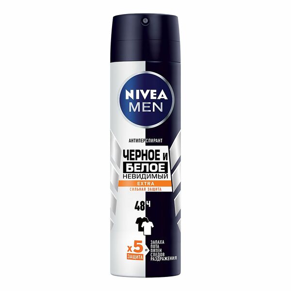 Дезодорант-антиперспирант спрей Nivea Men Черное и Белое Extra 150 мл