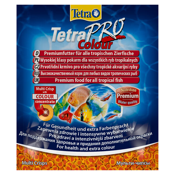 TETRA Pro Color Crisps, корм-чипсы для улучшения окраса всех декоративных рыб, 12 г