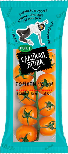Томаты черри Сладкая ягода оранжевые на ветке 200 г