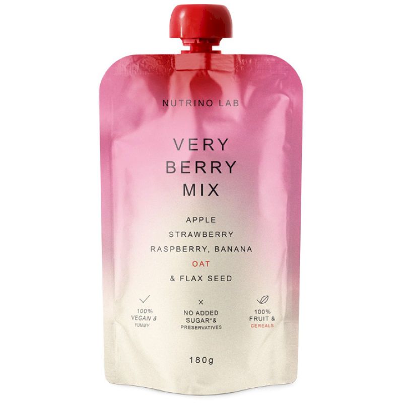 

Пюре фруктово-злаковое Nutrino Lab Яблоко, малина, клубника, банан с добавлением овсянки и семян льна 180 г