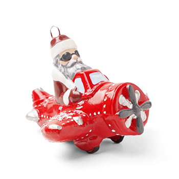 

Игрушка для елки Дед Мороз в самолете Ленигрушка, Россия