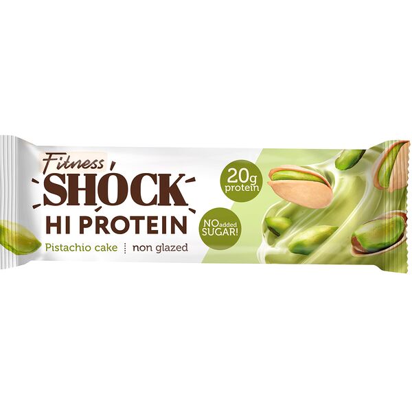 Батончик протеиновый FitnesShock Hi-Protein Фисташковый десерт неглазированный 60 г
