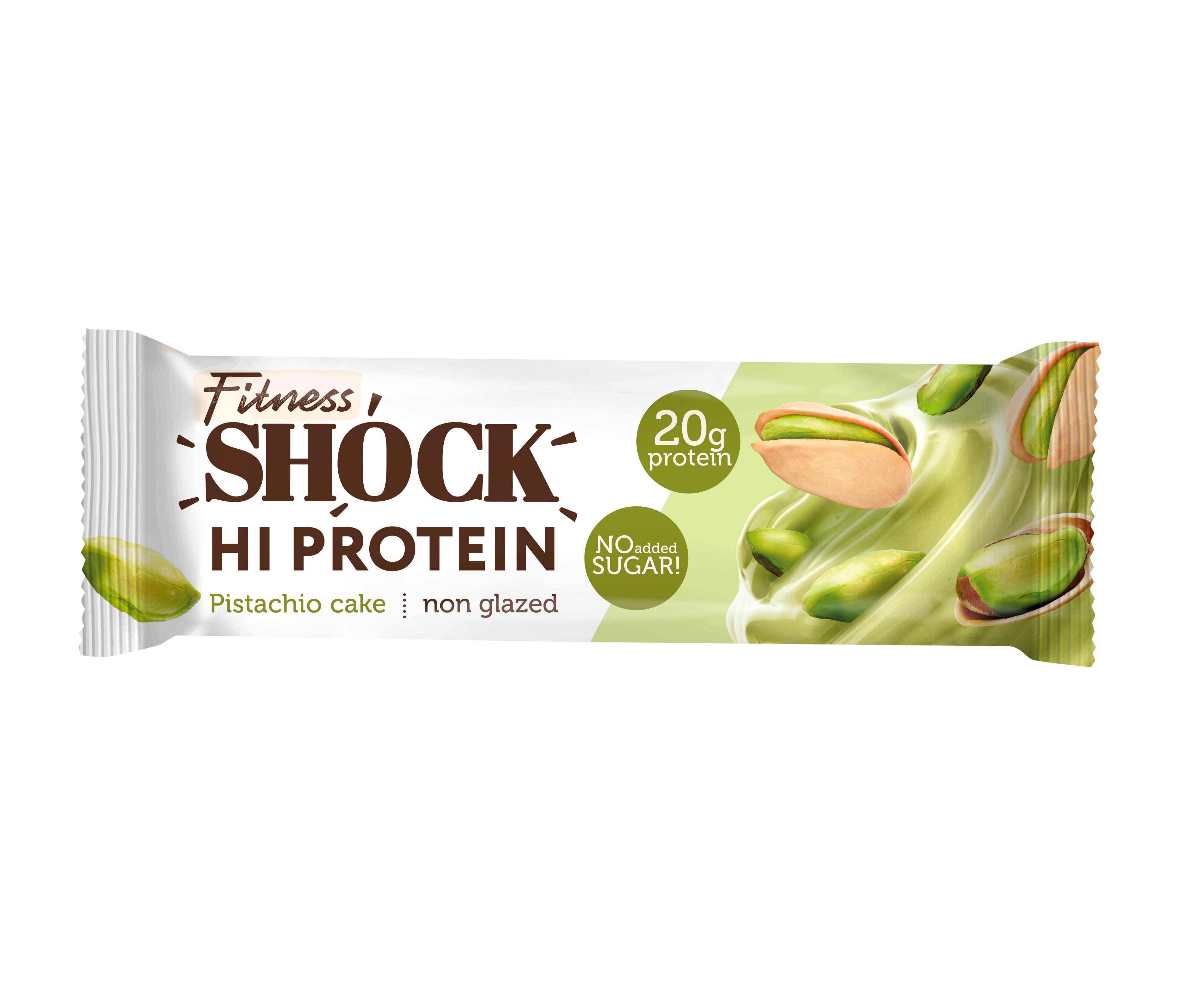 

Батончик протеиновый FitnesShock Hi-Protein Фисташковый десерт неглазированный 60 г
