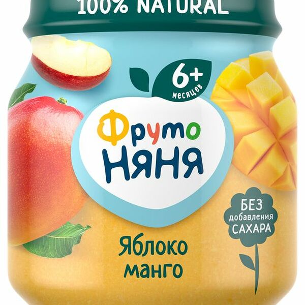 Пюре Фрутоняня Яблоко и манго с 6 месяцев, 100 г