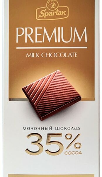 Шоколад молочный Спартак Премиум 35% какао 95 г
