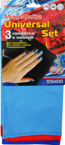 

Набор салфеток AUTOSTANDART из микрофибры Арт. 109400, 3 шт