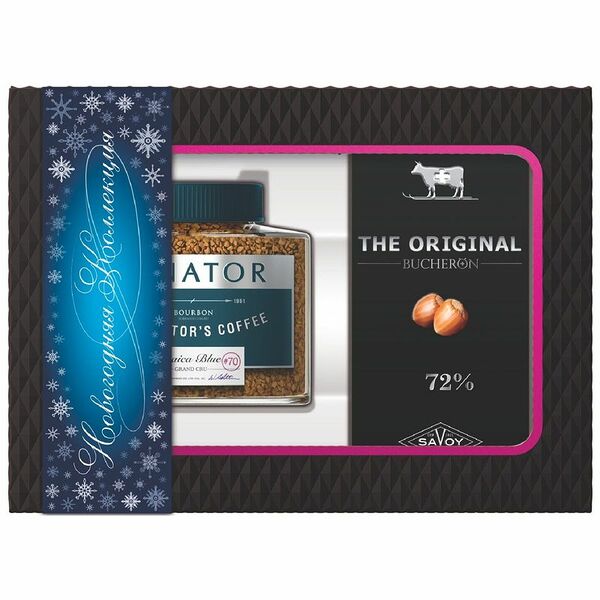 Набор кофе Senator Ямайка Блю 90 г ст/б + Шоколад Бушерон с фундуком 90 г