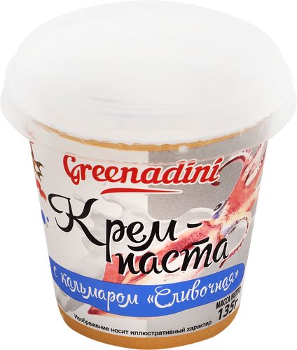 

Крем-паста Greenadini Сливочная, с кальмаром, 135 г