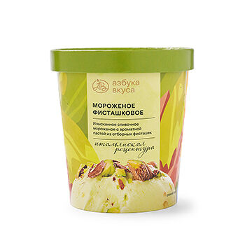 Мороженое фисташковое, «Азбука вкуса», 350 г, Россия, БЗМЖ