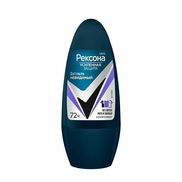 Дезодорант роликовый мужской Rexona Men Ультраневидимый 72ч антиперспирант 50 мл