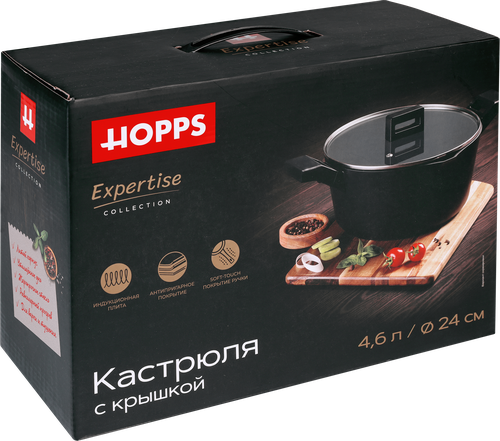 

Кастрюля для индукции Hopps Expertise 24 см литой алюминий арт. HW-D9