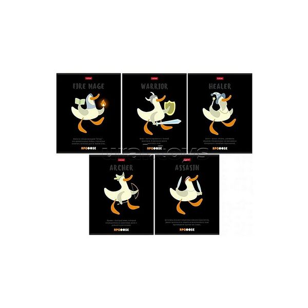 Тетрадь 48л клетка серия Гусь боевой 48Т5вмВ1