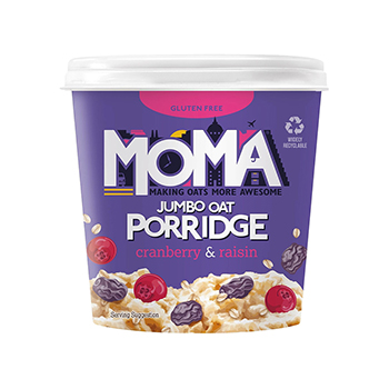 

Каша овсяная Jumbo Moma с клюквой и изюмом (без глютена), 70 г