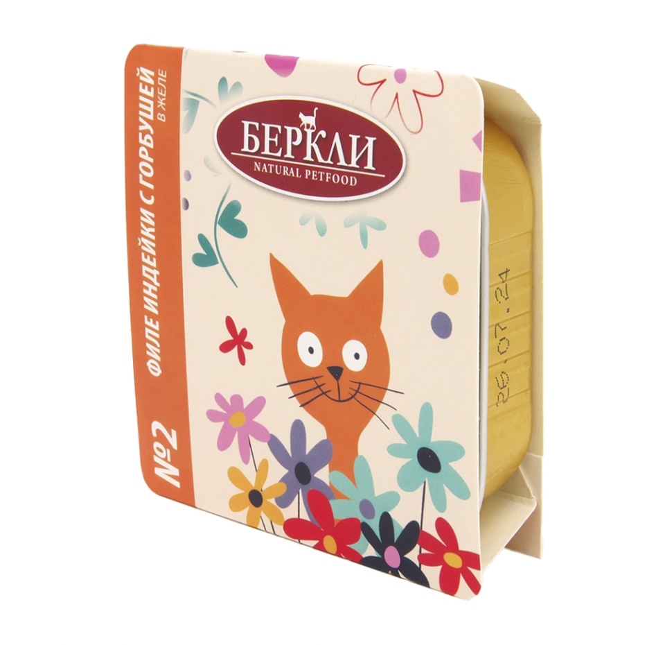 

Корм для кошек Berkley Филе индейки с горбушей в желе ламистер 100 г