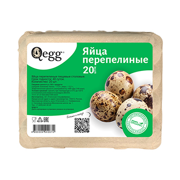 

Яйцо перепелиное Qegg 20 шт