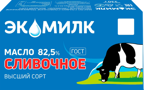 

Масло Экомилк сливочное 82.5% 330 г