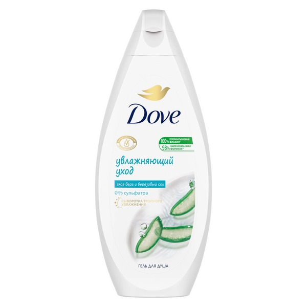 

Гель для душа Dove Увлажняющий уход Алоэ-вера и березовый сок, 250 мл