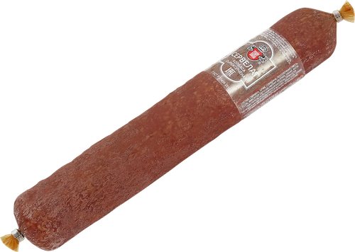 

Колбаса сырокопченая Велес сервелат в/с вес