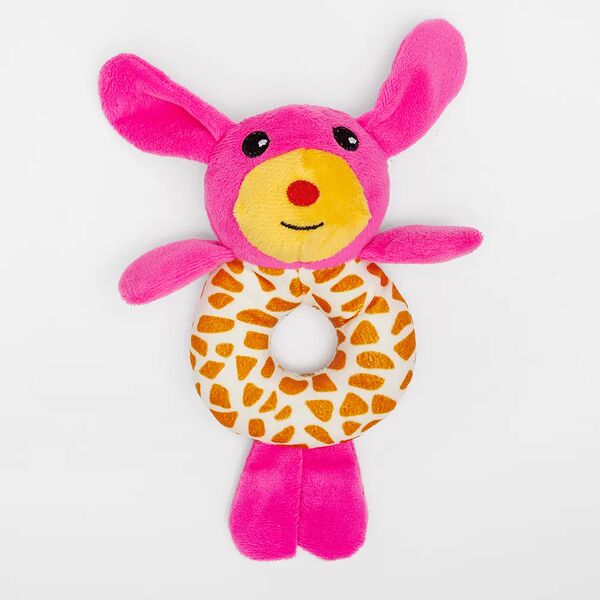 Игрушка для собак плюшевая с кольцом 20х9,5 см