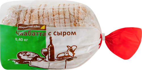 

Чиабатта Покровский хлеб с сыром 400 г