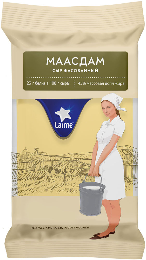 

Сыр полутвердый Laime Маасдам 45% 200 г