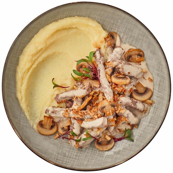 Бефстроганов с картофельным пюре Перекрёсток Select 250 г