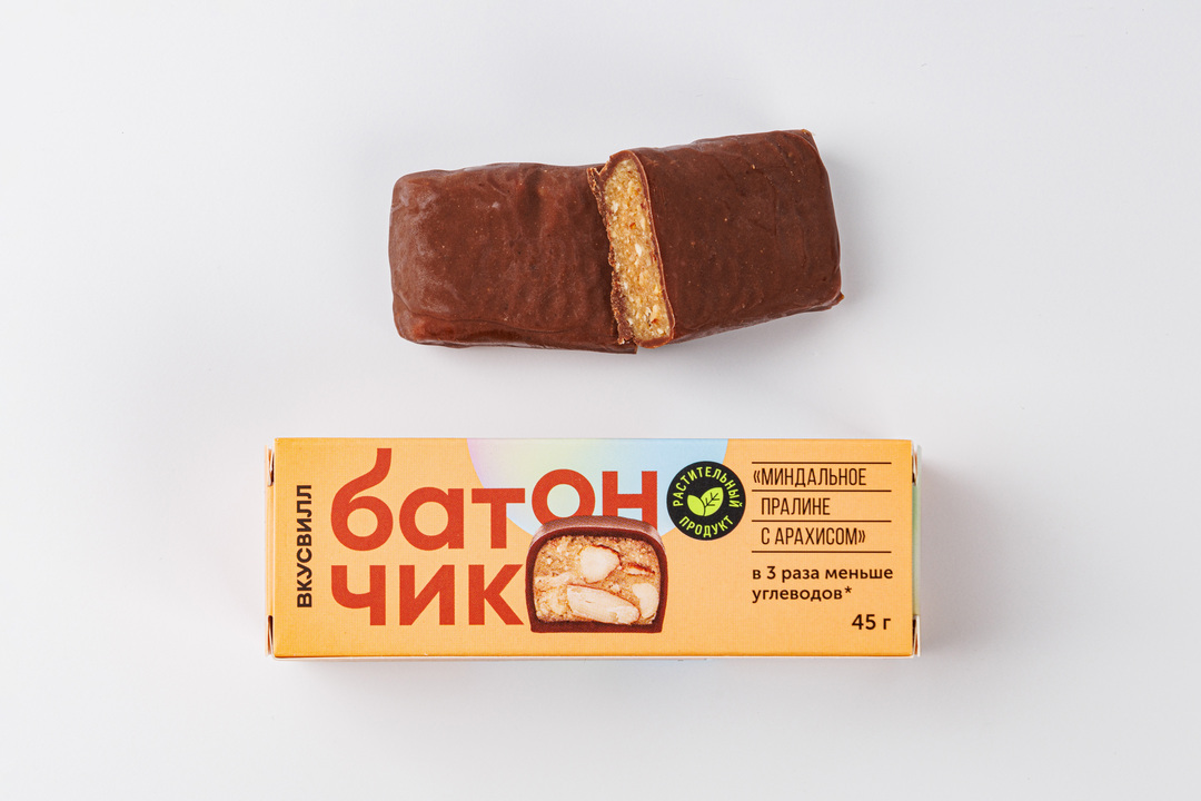 

Батончик "Миндальное пралине с арахисом" (веган)