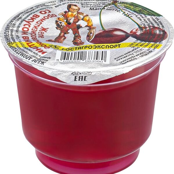 Желе Ростагроэкспорт со вкусом вишни 125 г