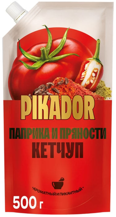 

Кетчуп томатный Pikador паприка и пряности 500 г