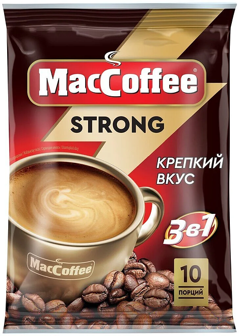 

Напиток кофейный растворимый 3в1 MacCoffee Strong 10 пакетиков