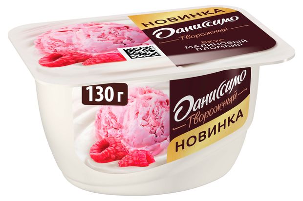

Продукт творожный Даниссимо со вкусом малинового пломбира 5.6% 130 г