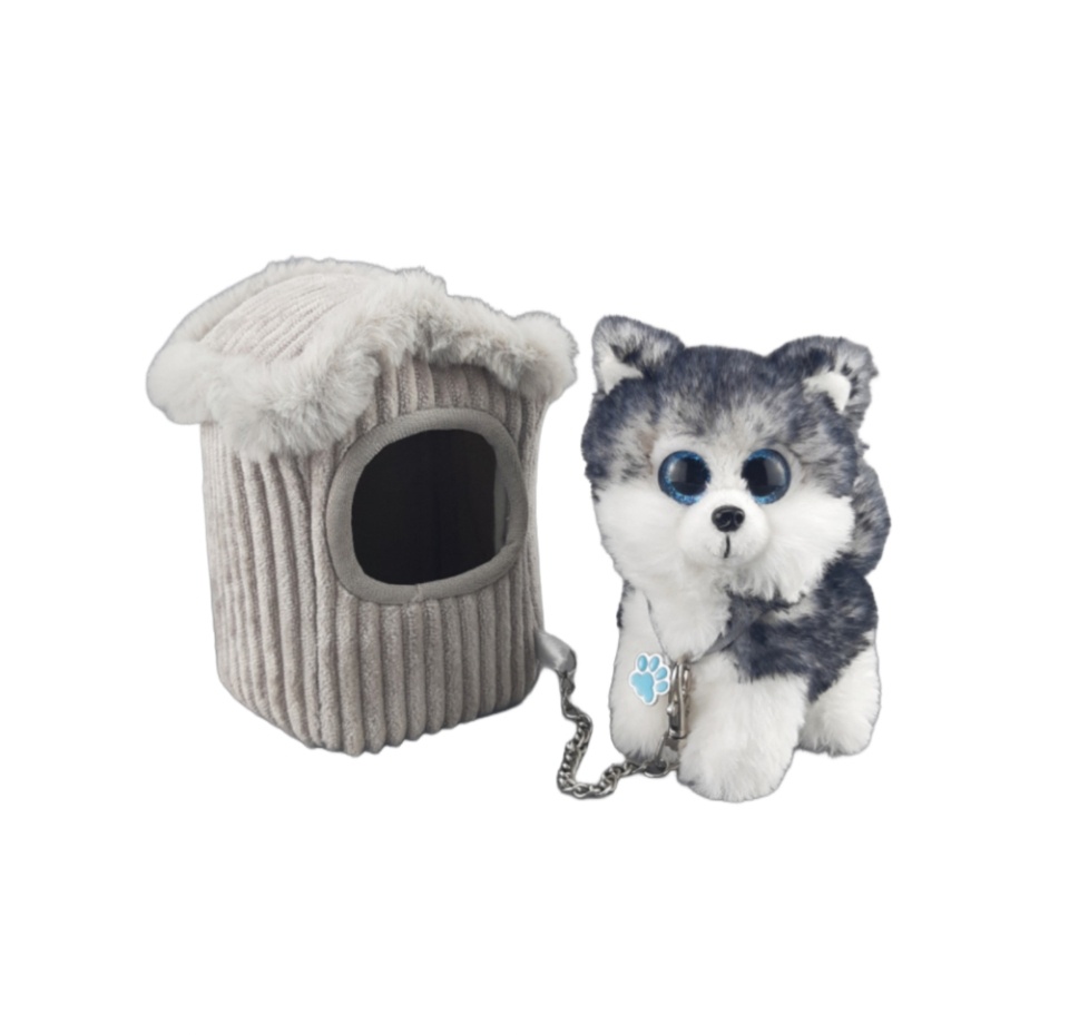 

Игрушка мягкая Плюшленд Собачка с будкой