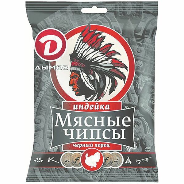 Чипсы Дымов из мяса птицы с индейкой сыровяленые, 25 г