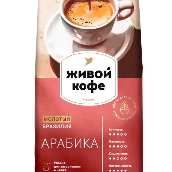 Кофе молотый Живой кофе Arabica 200 г