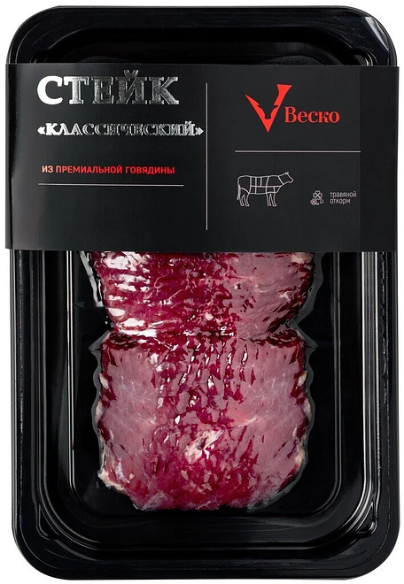 

Стейк Веско Классический из говядины охлажденный 190 г