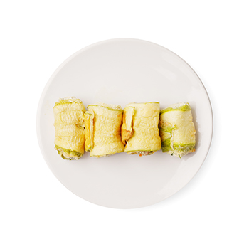 

Рулетики из кабачков с творожным сыром, соусом песто и вялеными томатами от бренд-шефа АВ, вес