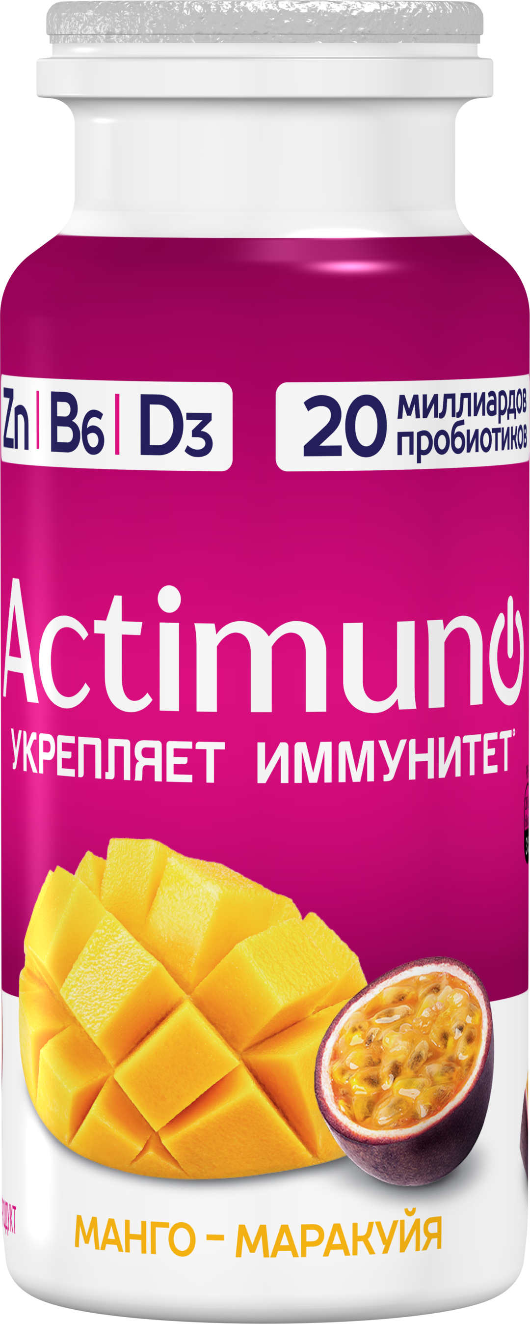 

Кисломолочный напиток Actimuno c манго и маракуйей 1.5% 95 г