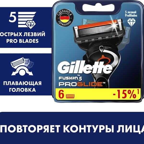Кассеты для бритья Gillette Fusion Proglide 6шт