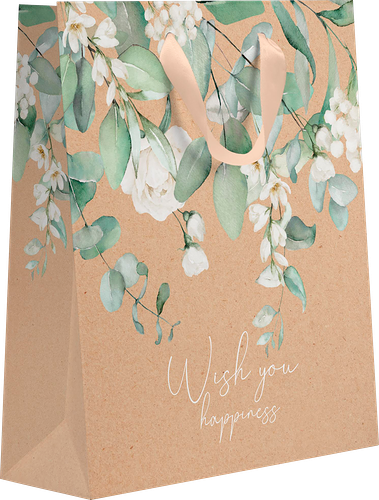 Пакет подарочный Пакетико Эвкалипт Крафт, 32х26,5х12,5 см, в ассортименте