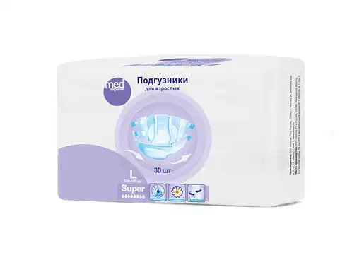 Подгузники для взрослых Medresponse Super L 30 шт