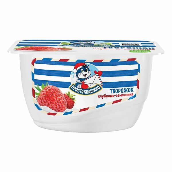 Творожок Простоквашино с клубникой и земляникой 3.6% 130 г