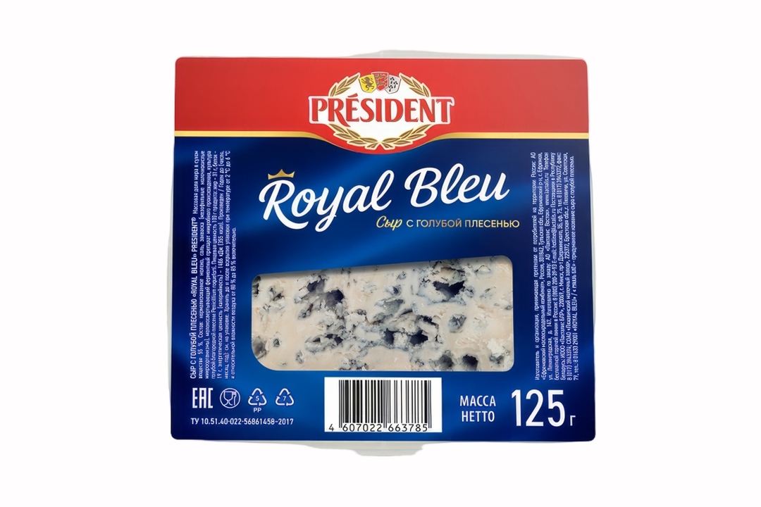 

Сыр President Royal Bleu с голубой плесенью 55% 125 г